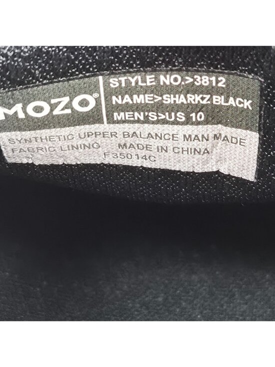 Mozo Sharkz Men\'s Oil Slip Resistant Traction Black Work Shoes US Size 10 NWT